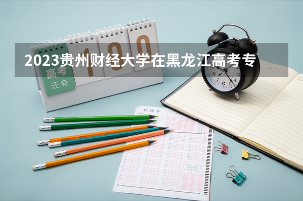 2023贵州财经大学在黑龙江高考专业计划招生多少人